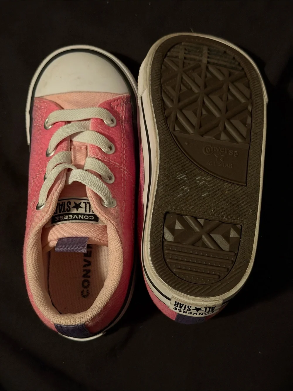 Converse Kids Pink Canvas Low-Top Sneakers